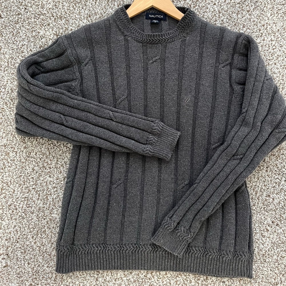 Charcoal Grey Nautica sweater